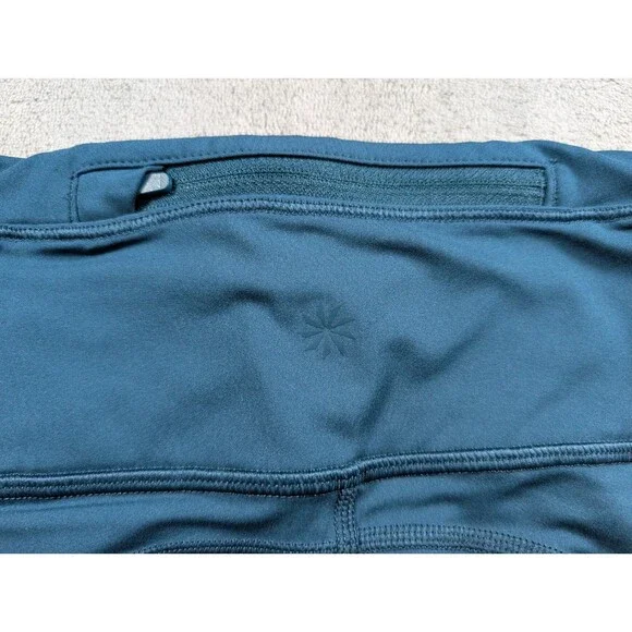 Athleta Accelerate Crop Leggings Womens XXS Teal Athletic Running Pocket - Picture 4 of 11